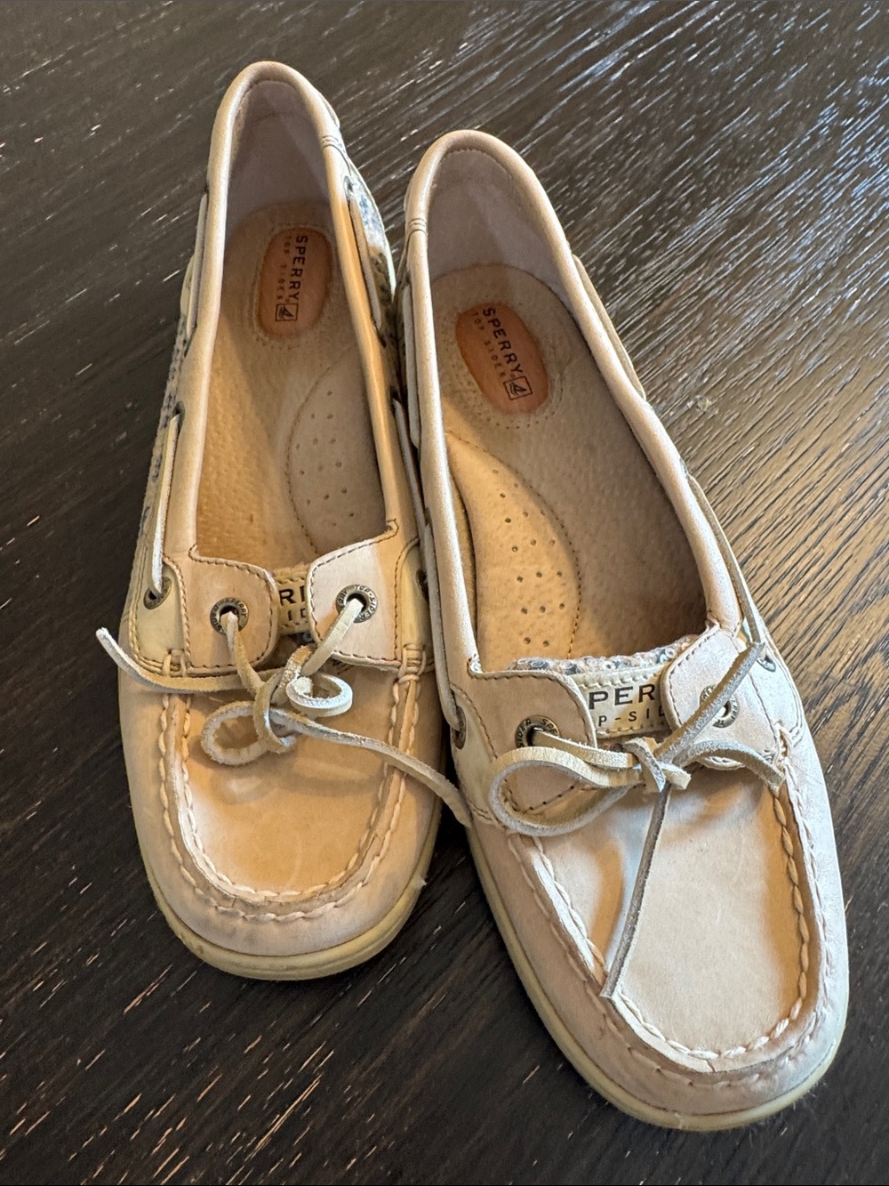 Sperry Beige/Tan Women's Moccasin Boat Shoes